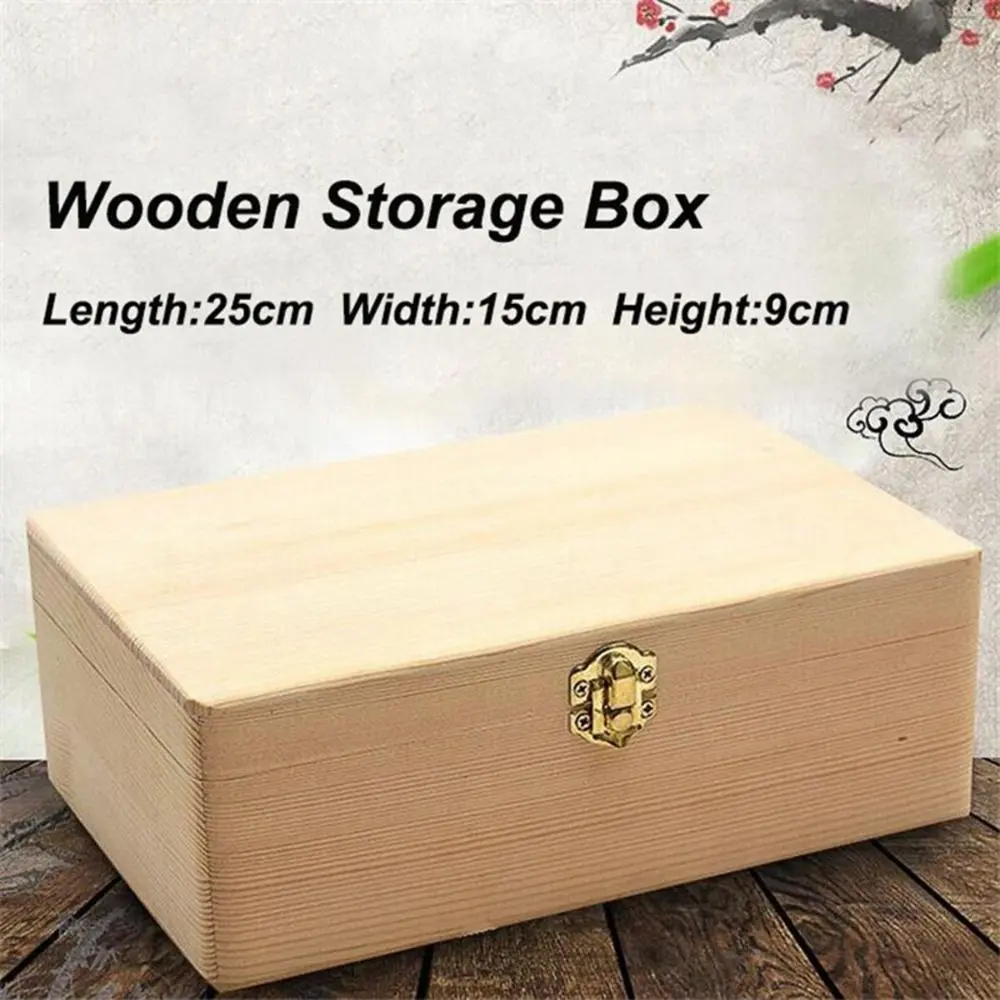 Small Retro Antique Necklace Gift Pearl Bracelet Storage Jewelry Case Box Wooden Box
