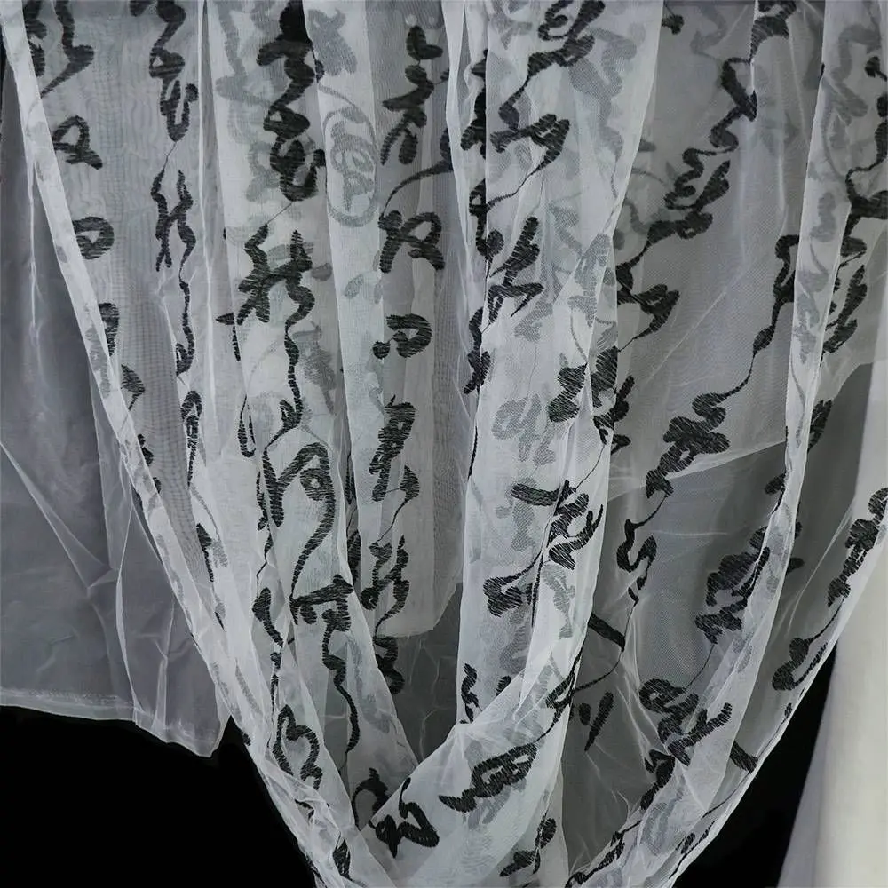 Traditional Chinese Calligraphy Curtain Vintage Written Poetry Antique Style Photography Backdrop Sun Protection