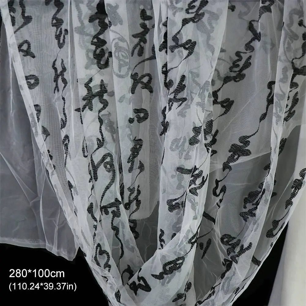 Traditional Chinese Calligraphy Curtain Vintage Written Poetry Antique Style Photography Backdrop Sun Protection