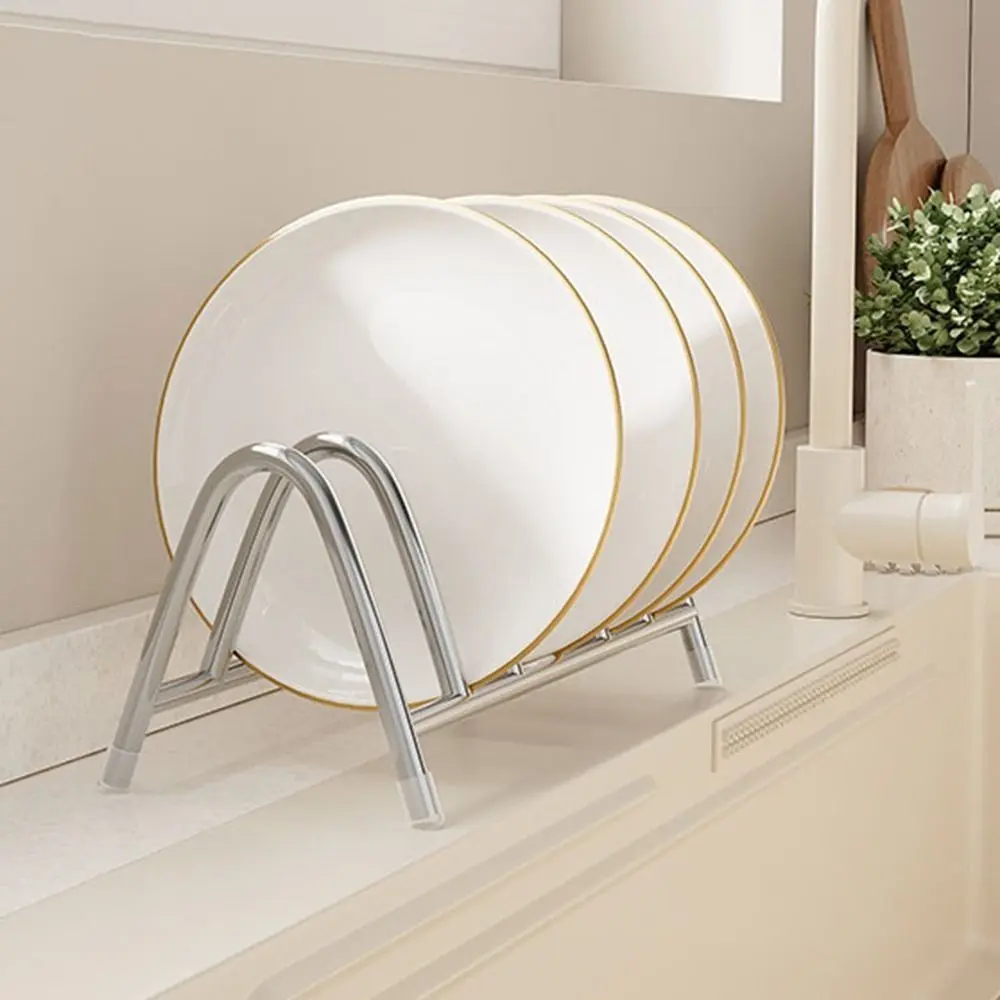 Stainless Steel Pot Lid Storage Rack Vertical Rustproof Cutting Board Holder Space Saving Anti-slip Pot Lid Holder Kitchen