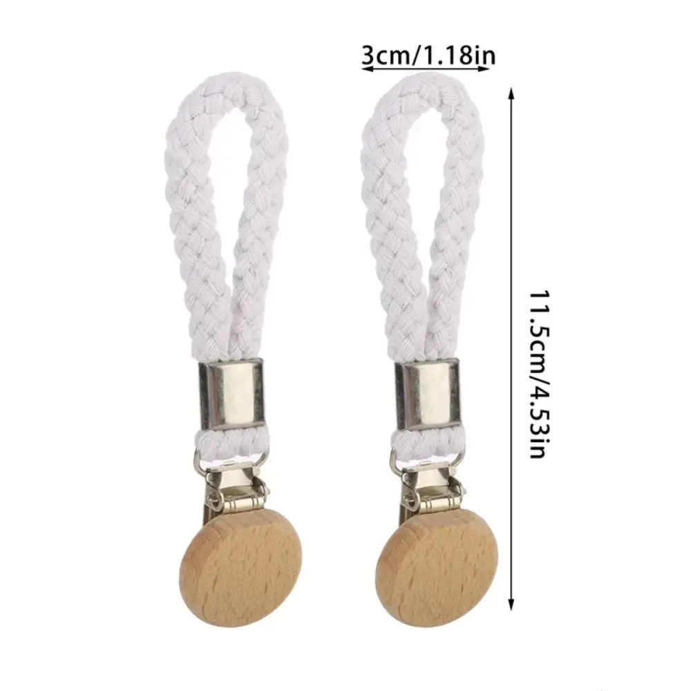 4Pcs Braided Towel Hanging Clips Cotton Loop Space Saving Small Woven Rope Clamps Portable Wear-resistant Hand Towel Hanger