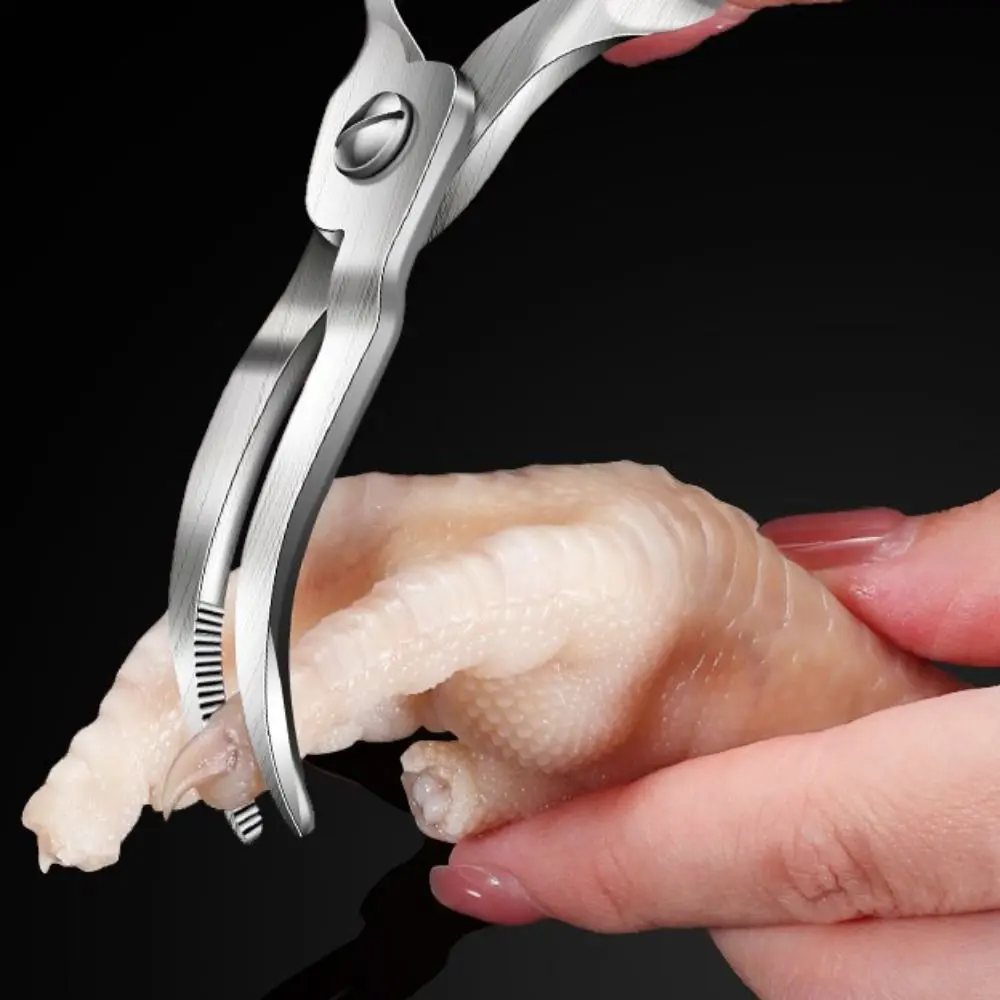 304 Stainless Steel Chicken Claw Deboning Forcep Professional Effortless Chicken Feet Boneless Pliers Handheld Curved Tip