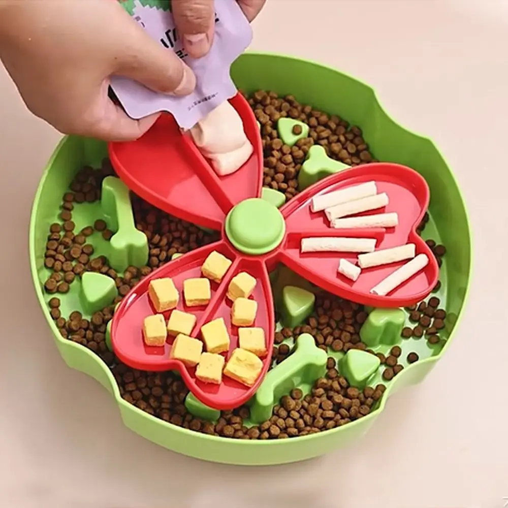 Multi-use Anti Choking Dog Slow Food Bowl Interactive Durable Pet Feeding Toy Rotating Anti Slip Puppy Training Toy Gift