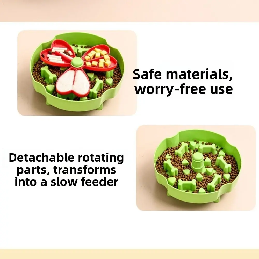 Multi-use Anti Choking Dog Slow Food Bowl Interactive Durable Pet Feeding Toy Rotating Anti Slip Puppy Training Toy Gift