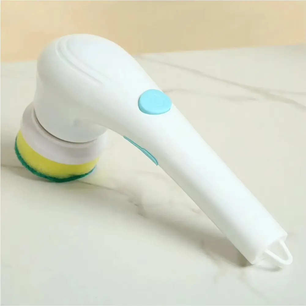 5Pcs Set 5 in 1 Electric Cleaning Brush Handheld with 5 Replaceable Heads Power Spin Scrubber 360 Degree Rotation