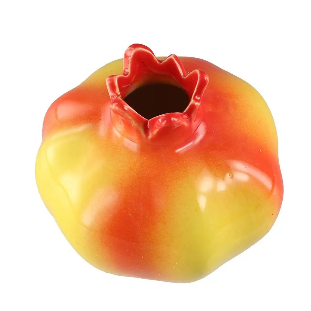 Creative Flowers Vase No Holes Pomegranate Shaped Hydroponics Plant Pot Durable Handmade Home Ornaments Art Craft