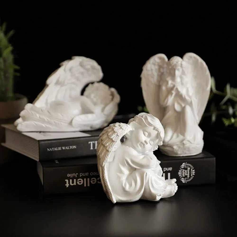 Home Decoration Peaceful Prayer Unique Pray Little Angel Garden Sculpture Resin Crafts Winged Angel Statue Desktop Ornaments