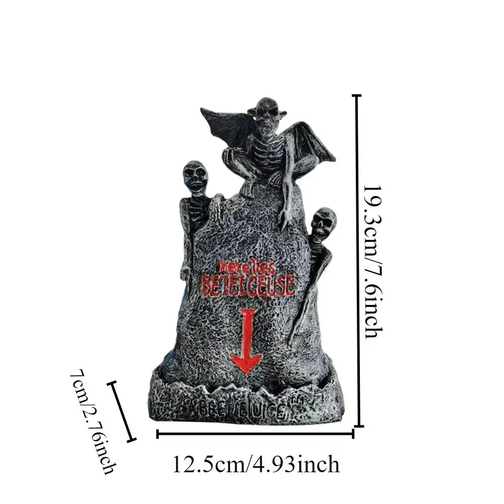 Halloween Ornaments Resin Here Lies Tombstone Scary Decorative Skeleton Tombstone Horror Graveyard Decor Outdoor