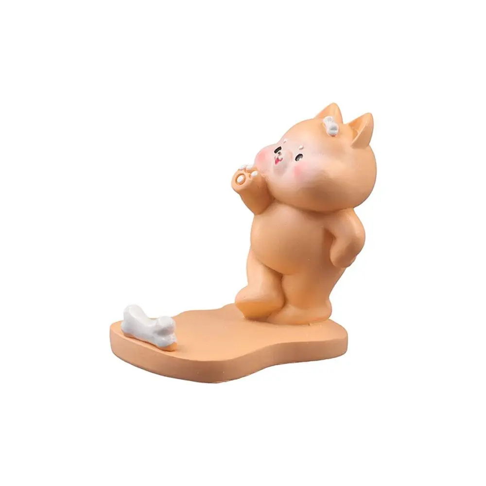 Small Cute Kittens Figurines Resin Crafts Girl Heart Animals Phone Holder Cartoon Kawaii Animals Miniatures Gifts