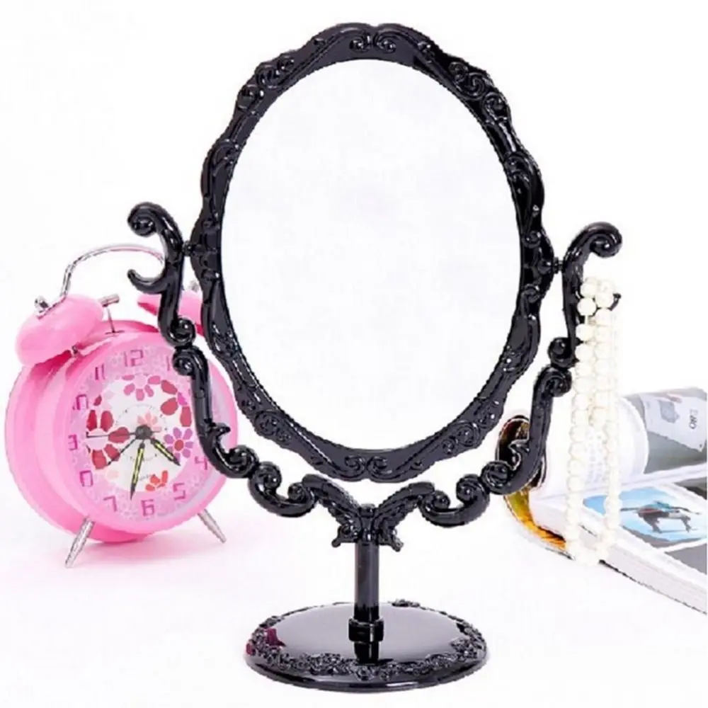High Definition Black Butterfly Dressing Mirror European Style Rose Stand Rotation Makeup Mirror Rotatable Desktop Makeup Mirror