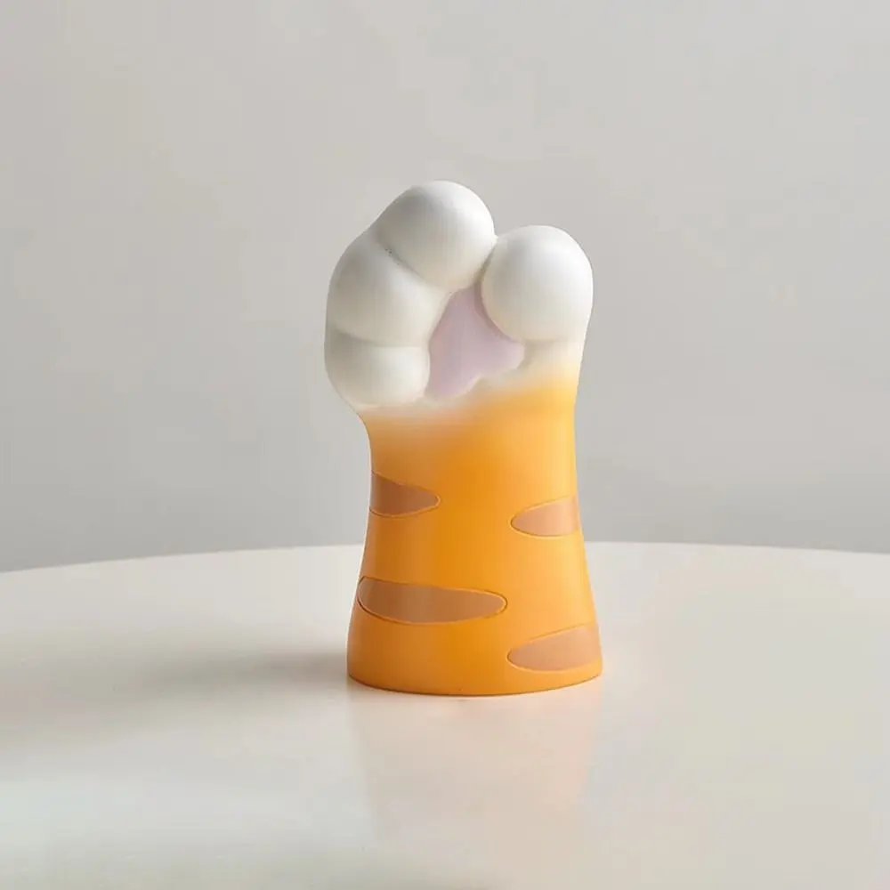 Leak-Proof Resin Crafts Cat Claw Flower Vase Handmade Cute Desktop Plants Pot Painted Cat Claw Holder Flower Arrangement