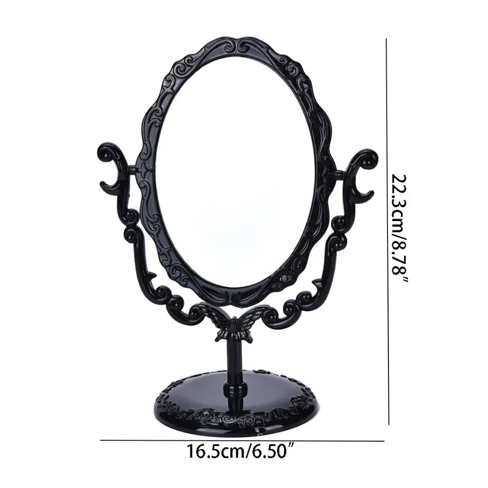 High Definition Black Butterfly Dressing Mirror European Style Rose Stand Rotation Makeup Mirror Rotatable Desktop Makeup Mirror