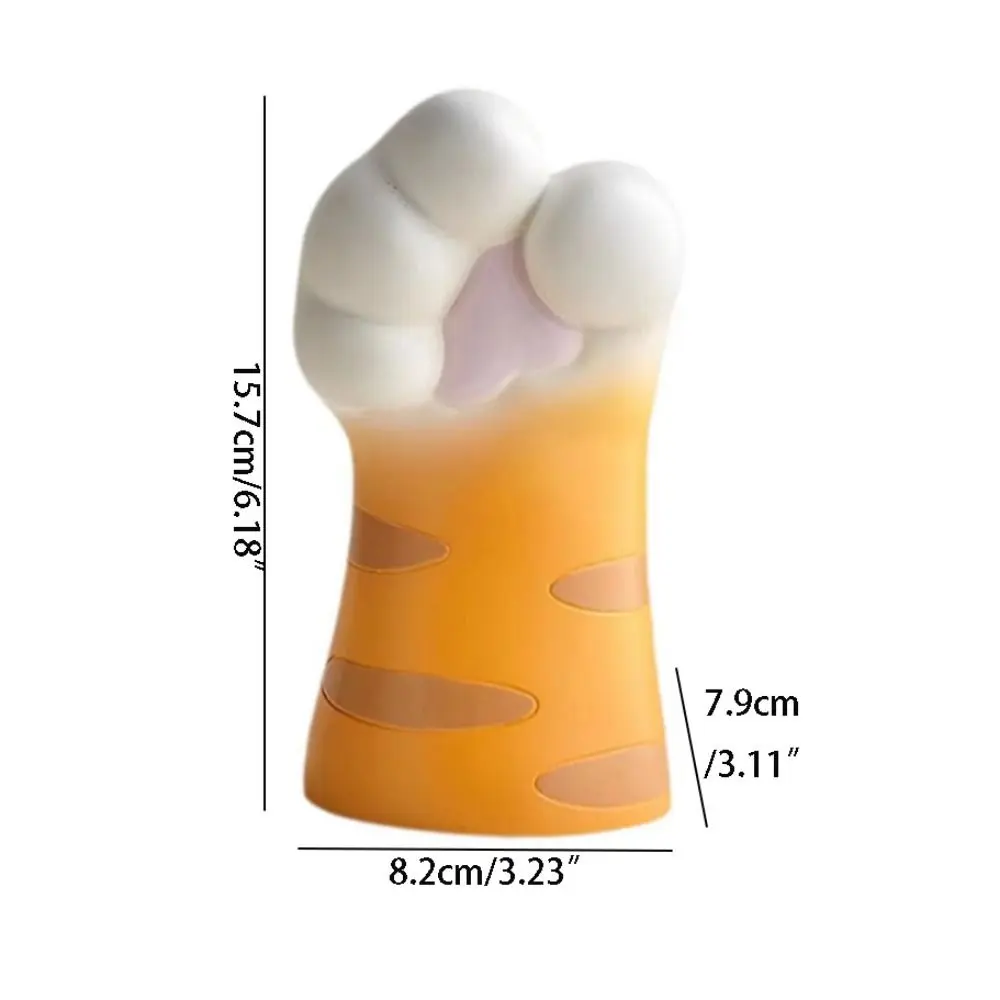Leak-Proof Resin Crafts Cat Claw Flower Vase Handmade Cute Desktop Plants Pot Painted Cat Claw Holder Flower Arrangement