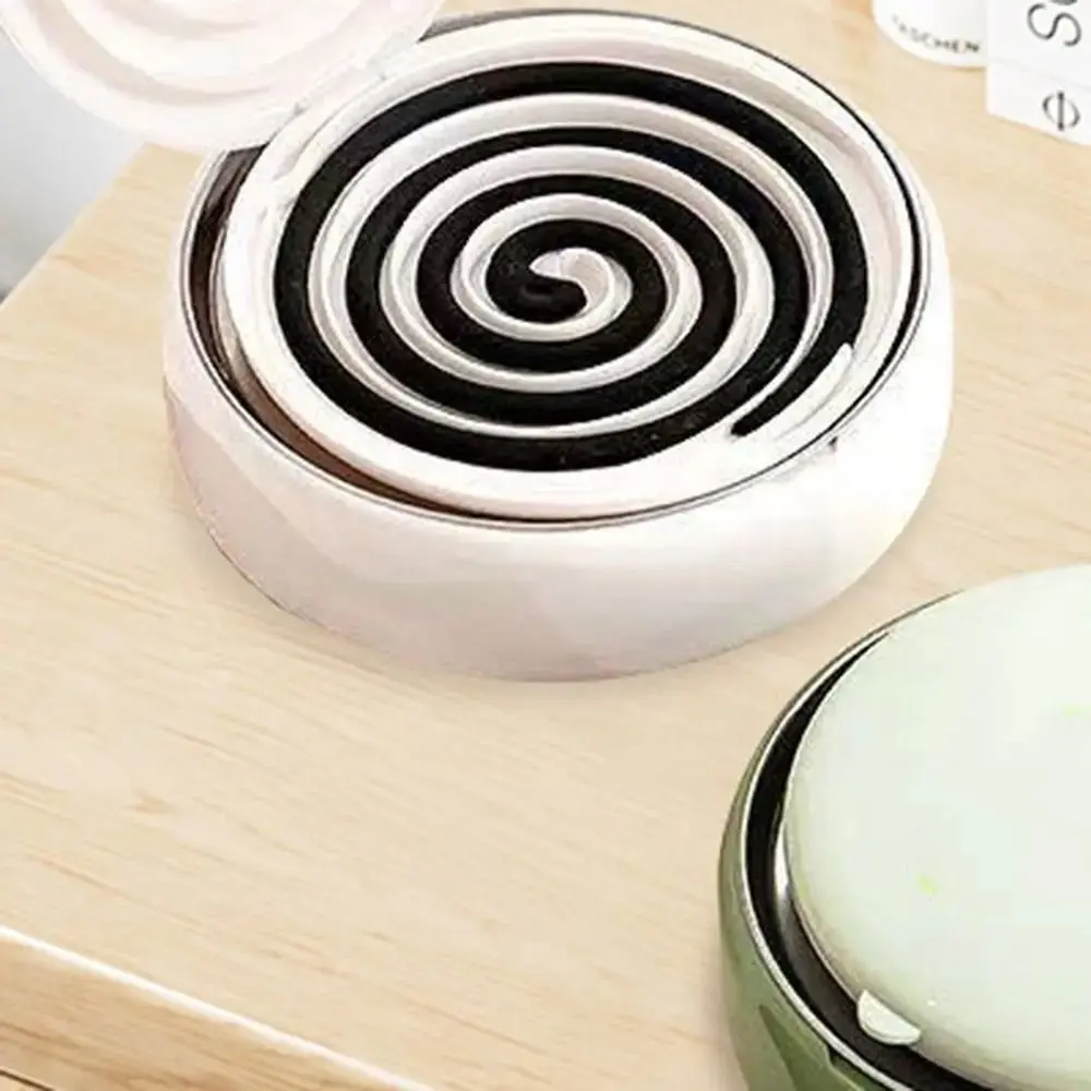 Anti-Mosquito Mosquito Coil Holder Heat-Resistant Stable Base Mosquito Coil Bracket with Tray Sandalwood Incense Burner