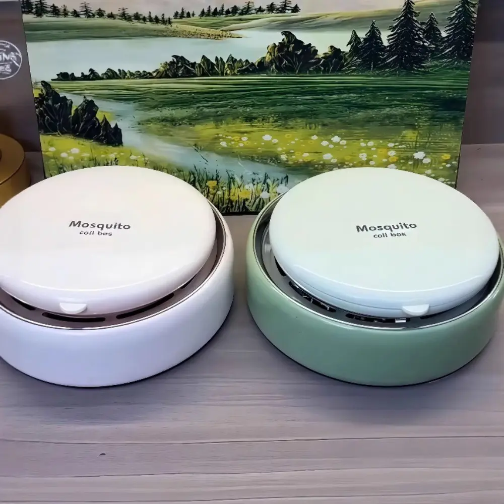 Anti-Mosquito Mosquito Coil Holder Heat-Resistant Stable Base Mosquito Coil Bracket with Tray Sandalwood Incense Burner