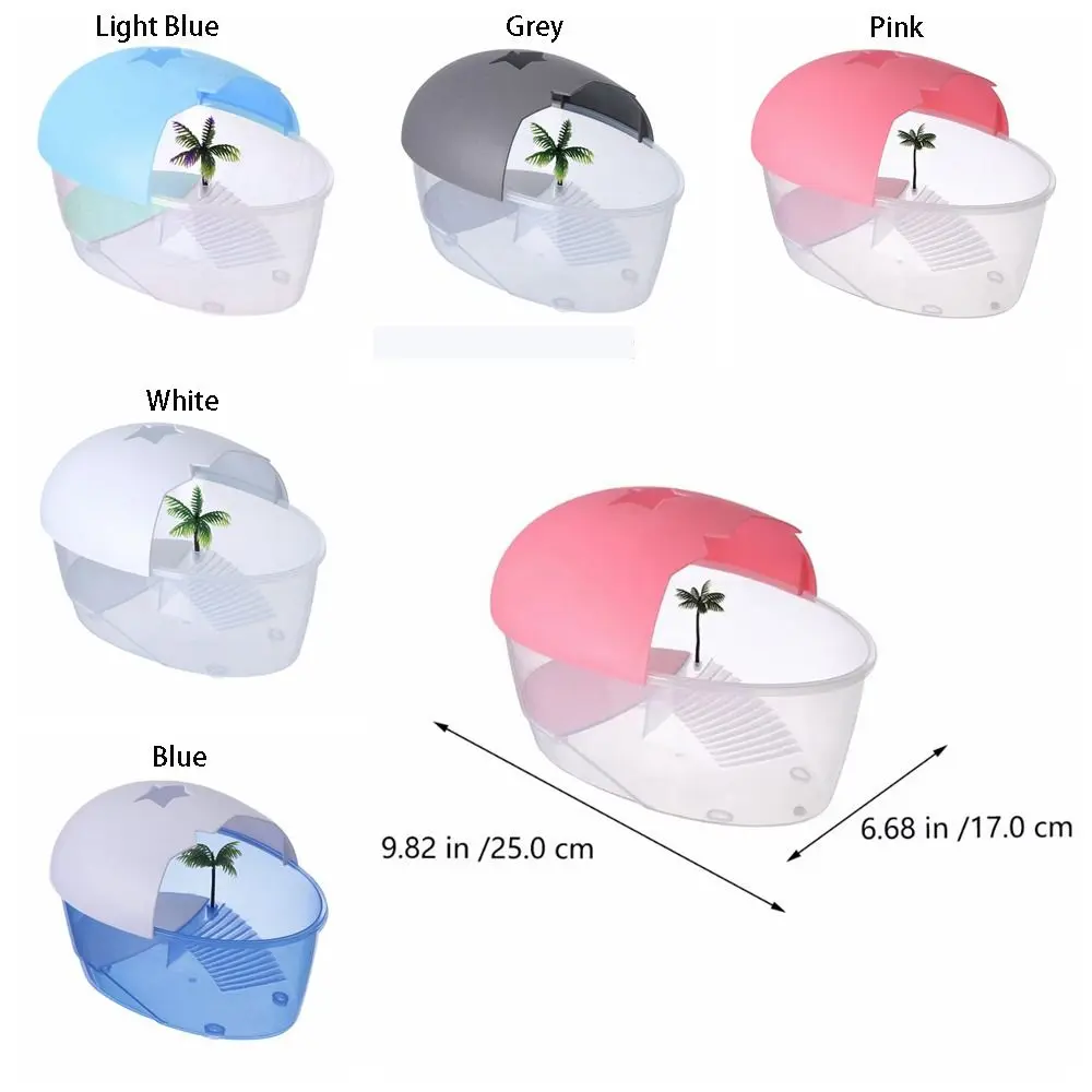 Portable With Cover Turtle Hydroponic Box Recyclable Removable Animal Water Tank Safety Egg-shape Container Box Home