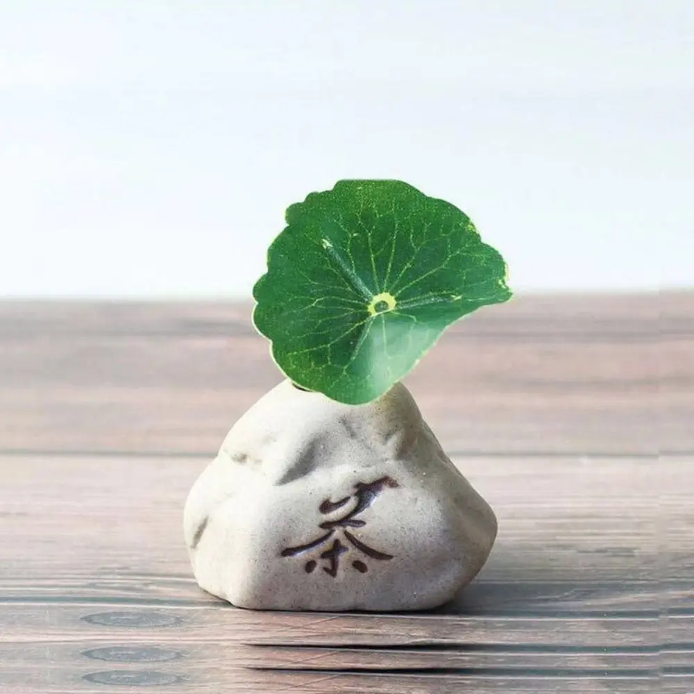Japanese Style Rough Stone Shape Vase Ceramic Handmade Ceramic Zen Hydroponic Vase Mini Desktop Small Vase Furnishings