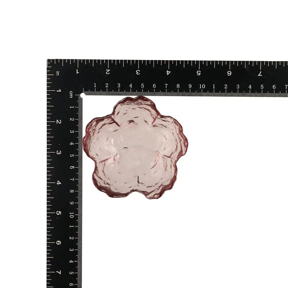 Exquisite Gold Inlay Glass Sakura Disc Nordic Style Small Sauce Bowl Japanese Flower Candle Holder Candle Container