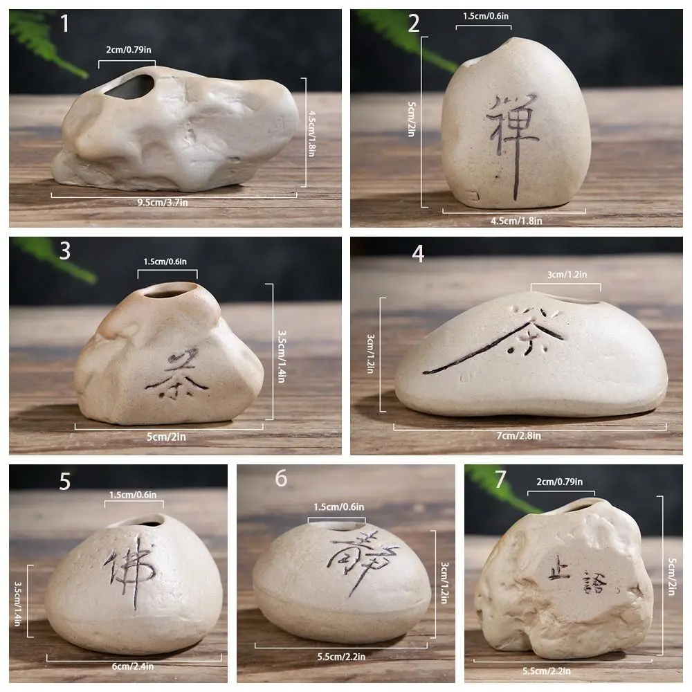 Japanese Style Rough Stone Shape Vase Ceramic Handmade Ceramic Zen Hydroponic Vase Mini Desktop Small Vase Furnishings
