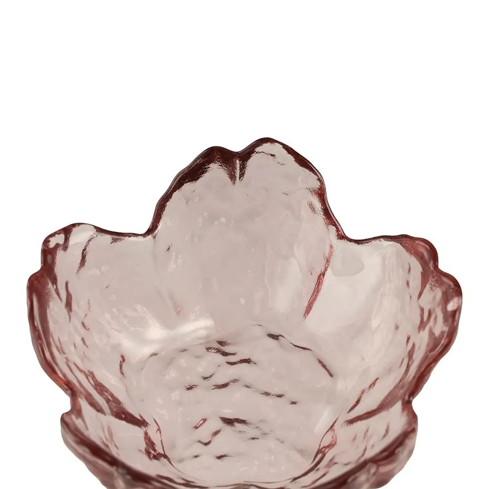 Exquisite Gold Inlay Glass Sakura Disc Nordic Style Small Sauce Bowl Japanese Flower Candle Holder Candle Container