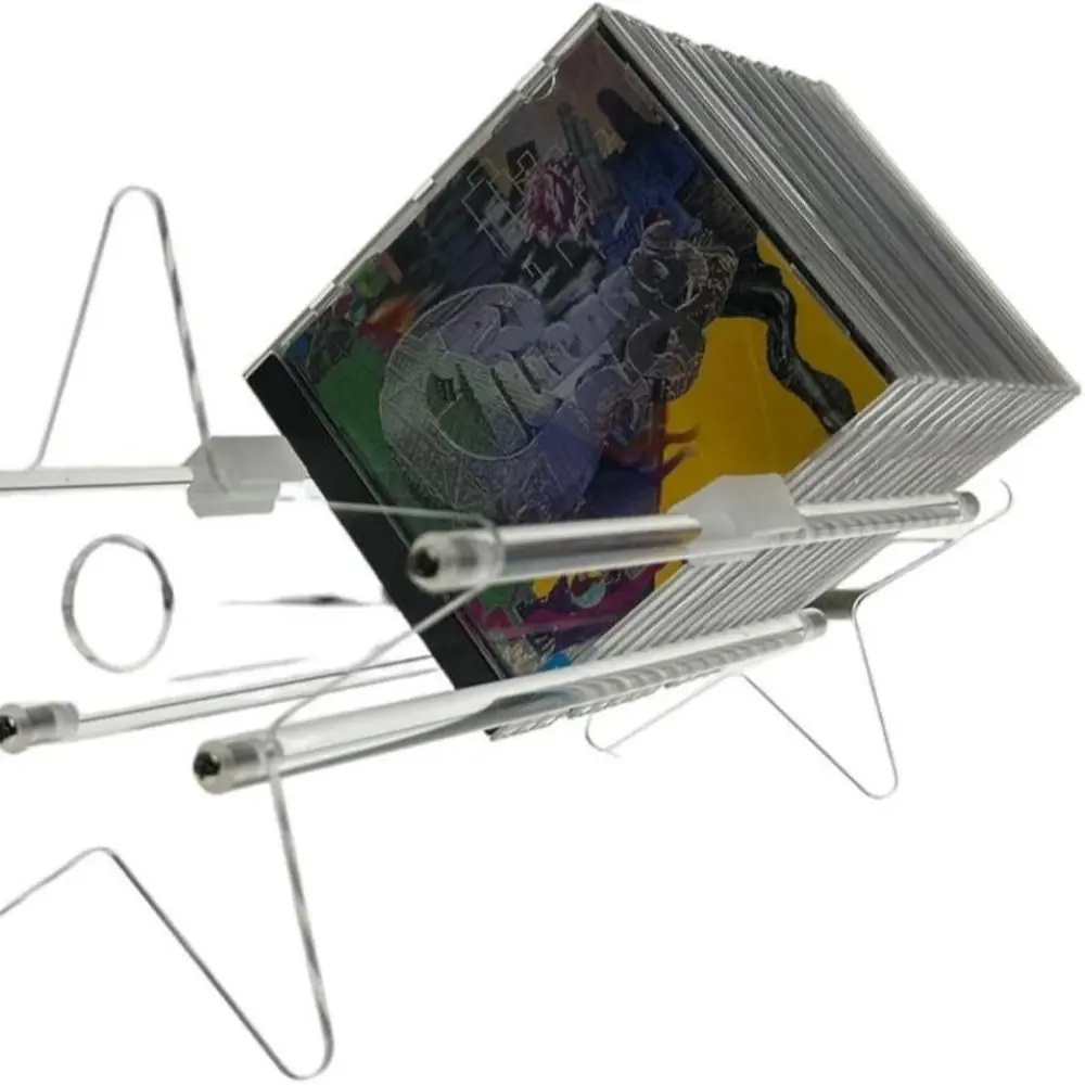 Easy to Use Standing Display Shelf Transparent Five-pointed Star Record Storage Rack Detachable Acrylic Display Stand CD