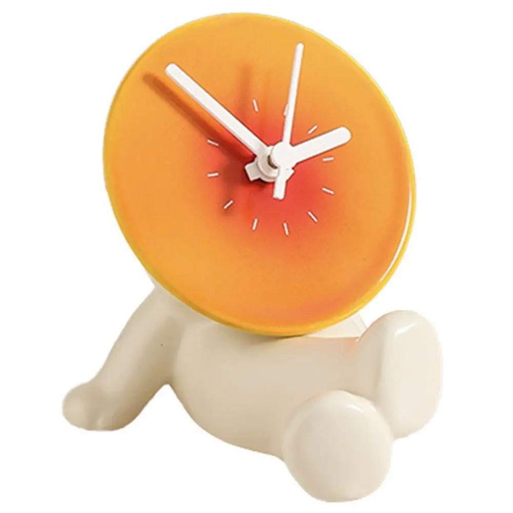 Birthday Gift Creative Desktop Ceramic Clock Cute Modern Foyer Entry Clock Silent Simple Cartoon Mute Clock Living Room