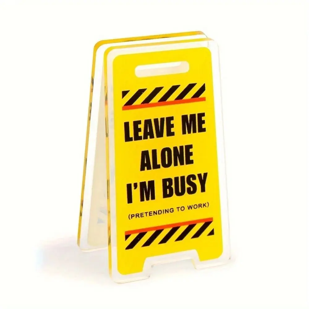 10 PCS Leave Me Alone Acrylic Desk Sign Room Accessories Leader Desk Decor Sign Manager I'm Busy Desk Accessories Unisex Gift