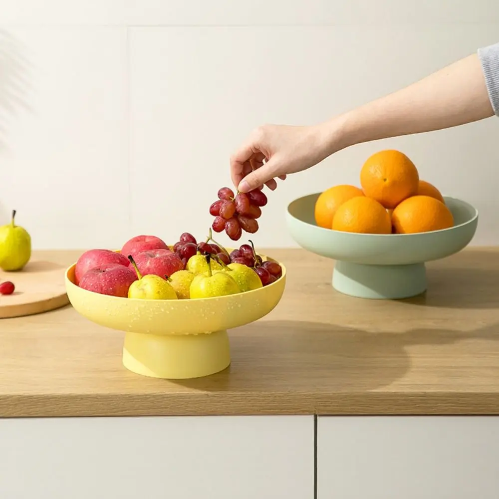 Nordic Removable Fruit Storag Plate With Drainer Hole Fall-resistant Snack Rack Large-capacity Vegetable Food Tray Kitchen