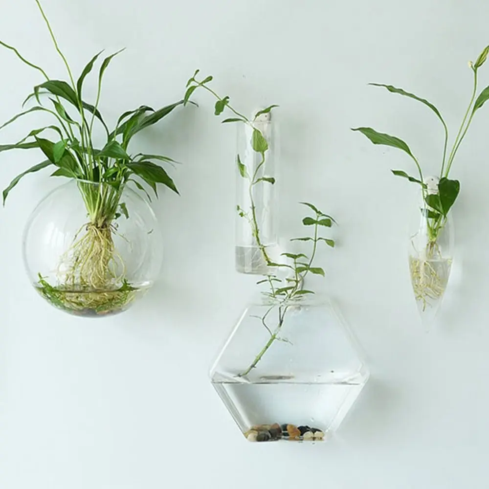 Purify House Home Decorations Glass Crafts Fish Tank Irregular Shape Flower Vase Plant Container Flower Pot Hydroponic Vase