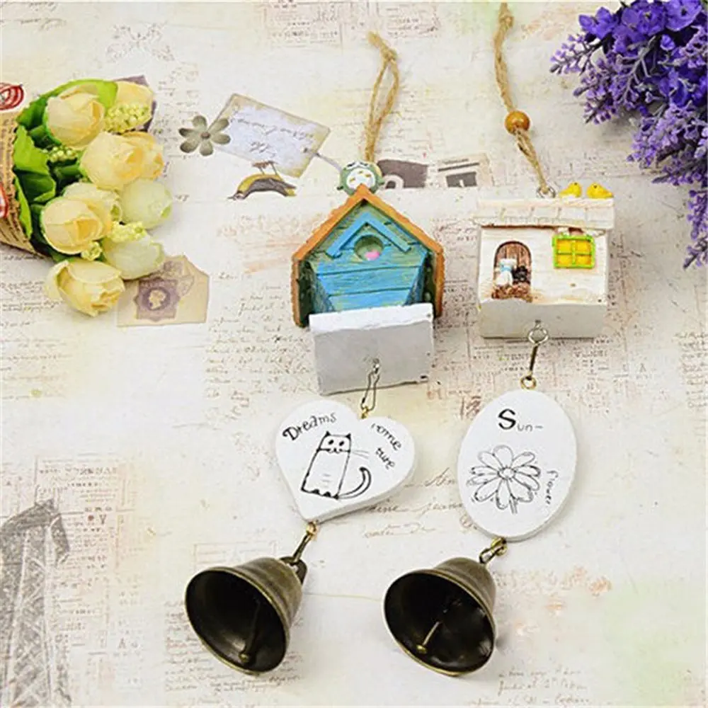 Resin DIY Landscape Decor Pastoral Style Home Garden Baby Gift Hanging Decoration Wind Chimes