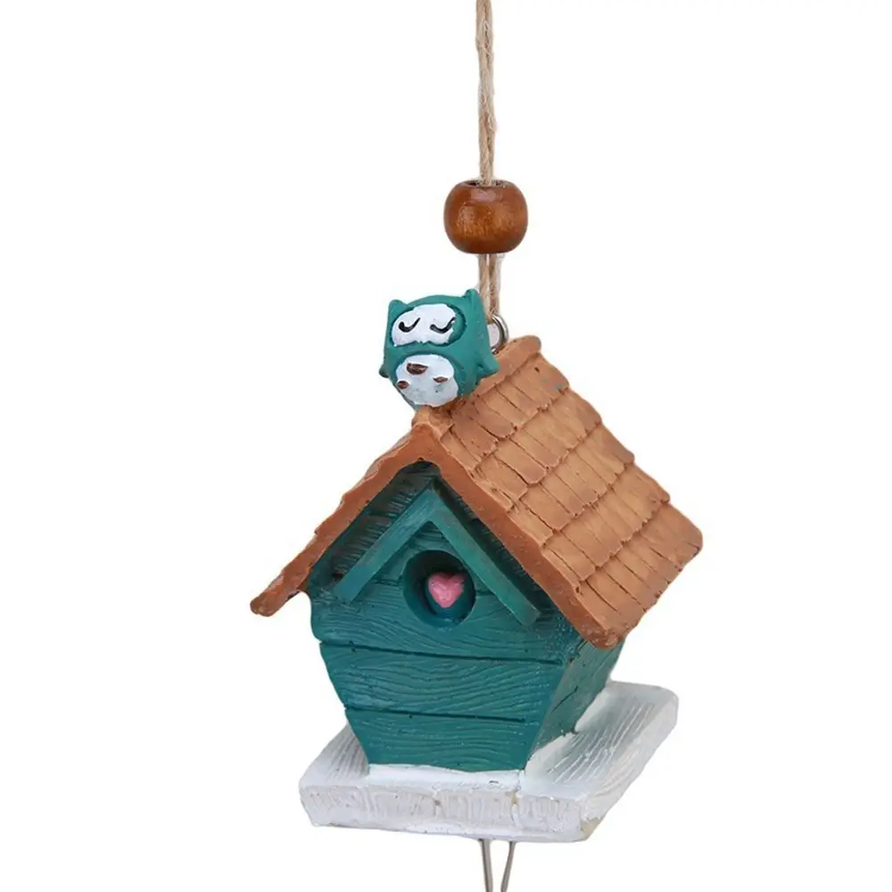 Resin DIY Landscape Decor Pastoral Style Home Garden Baby Gift Hanging Decoration Wind Chimes