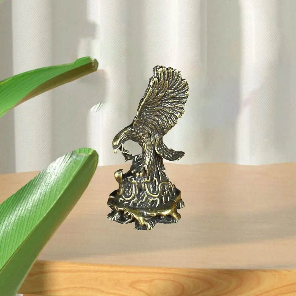 Realistic Solid Brass Eagle Statue Animal 3D Simulation Eagle Wings Ornaments Small Eagle Ornaments Desktop