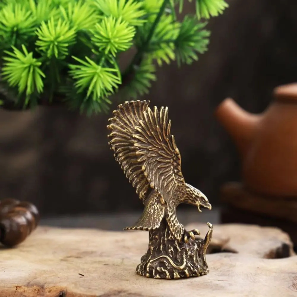 Realistic Solid Brass Eagle Statue Animal 3D Simulation Eagle Wings Ornaments Small Eagle Ornaments Desktop
