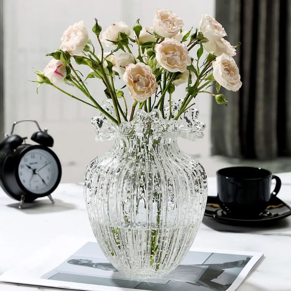 Ins Dreamlike Fluorescent Vase Exquisite Unique Luminous Glacier Vase Glow-in-the-dark Transparent Mushroom Vase Home Decor