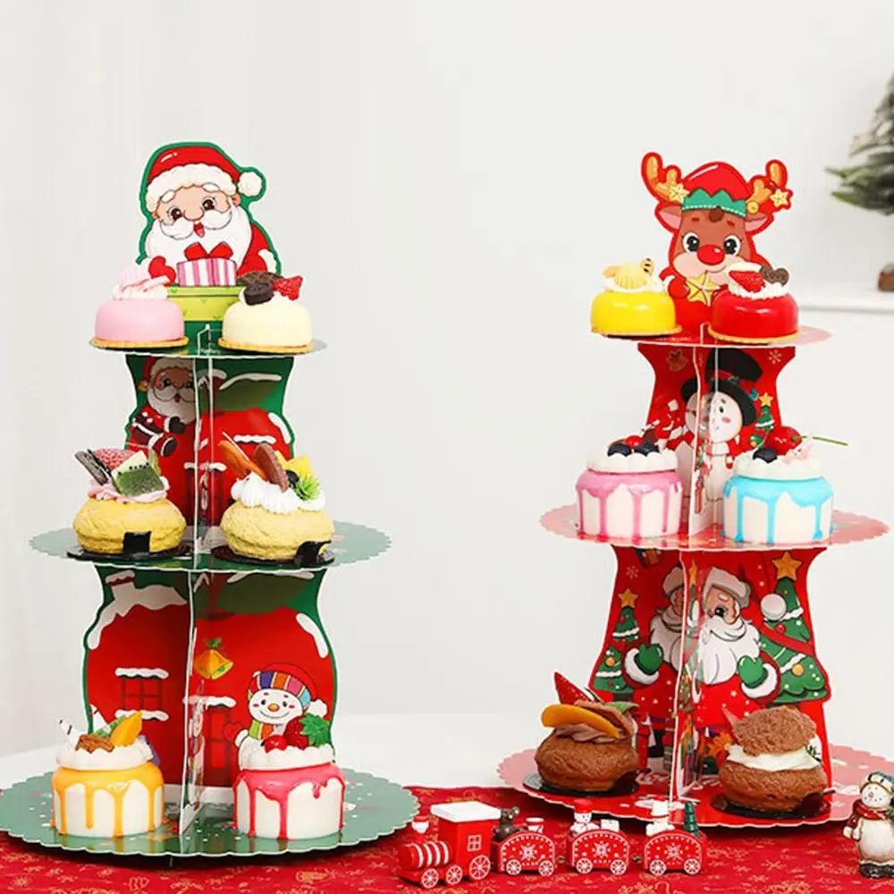 Home Decoration 3-Tier Halloween Dessert Stand Pumpkin Christmas Cupcake Stands Display Holder DIY Cake Rack Tray Anniversary
