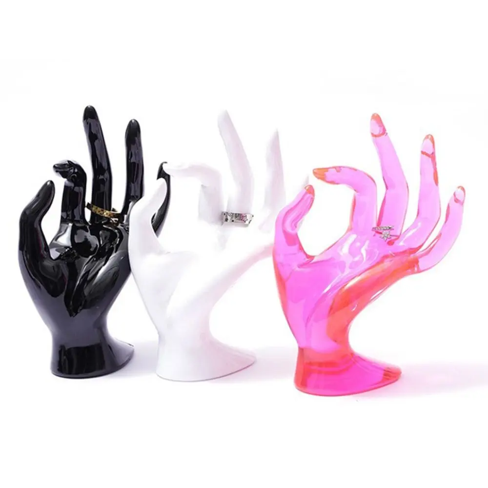 Easy to clean Plastic Jewelry Display Stand OK Hand Simulation Ring Display Ornaments Model Art OK Hand Model Props Desktop