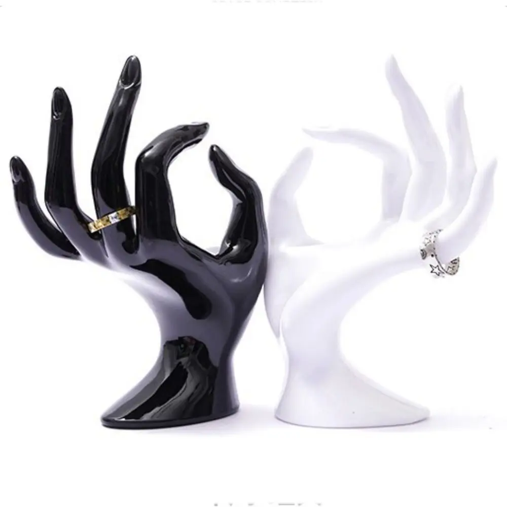 Easy to clean Plastic Jewelry Display Stand OK Hand Simulation Ring Display Ornaments Model Art OK Hand Model Props Desktop