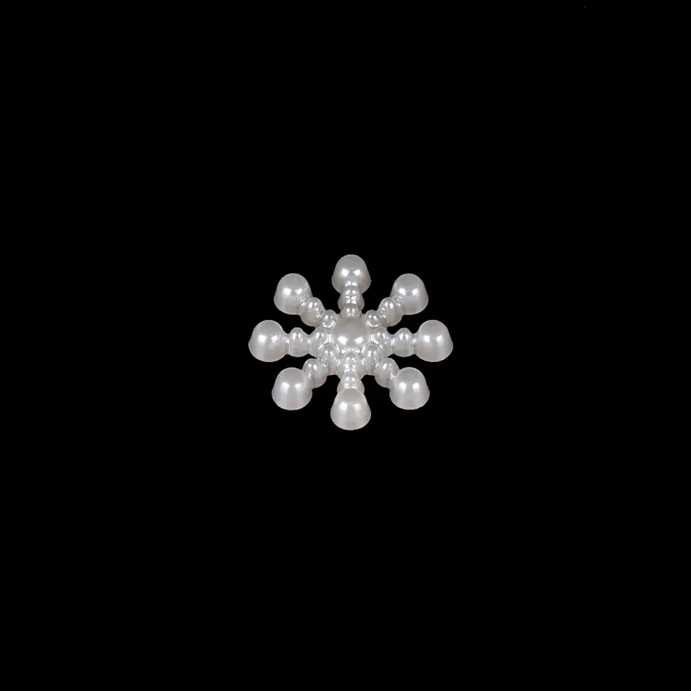 Cardmaking 100Pcs Wedding Craft Decor Decoration Embellishment Christmas Snowflake Flatback Pearl