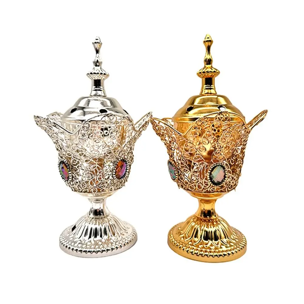 EU Plug Middle Eastern Incense Furnace Easy Use Elegant Church Sandalwood Furnace Electroplating Process