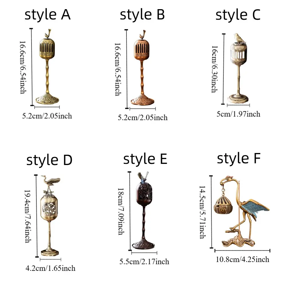 Zinc Alloy Backflow Incense Holder Elegant Portable Small Incense Burner Auspicious Cloud Pattern Delicate High-foot Stove Home