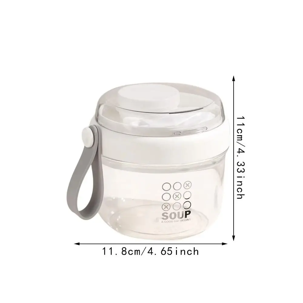 Leakproof 650ml Yogurt Cups Portable Food Storage Salad Containers Thickened with Spoon Overnight Oatmeal Cup Student