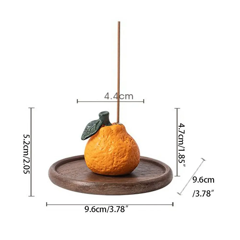 Practical Ugly Orange Incense Holder Ceramic Good Luck Orange Thread Incense Tray Vivid Ceramic Incense Stick Holder