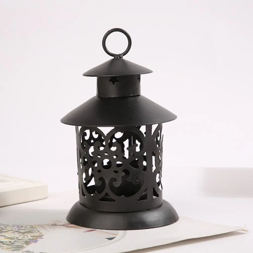 Creative Exquisite Hollow Candle Holders Hangable Iron Art Wedding Hanging Candlestick Handicraft Star Candle Holders Tabletop