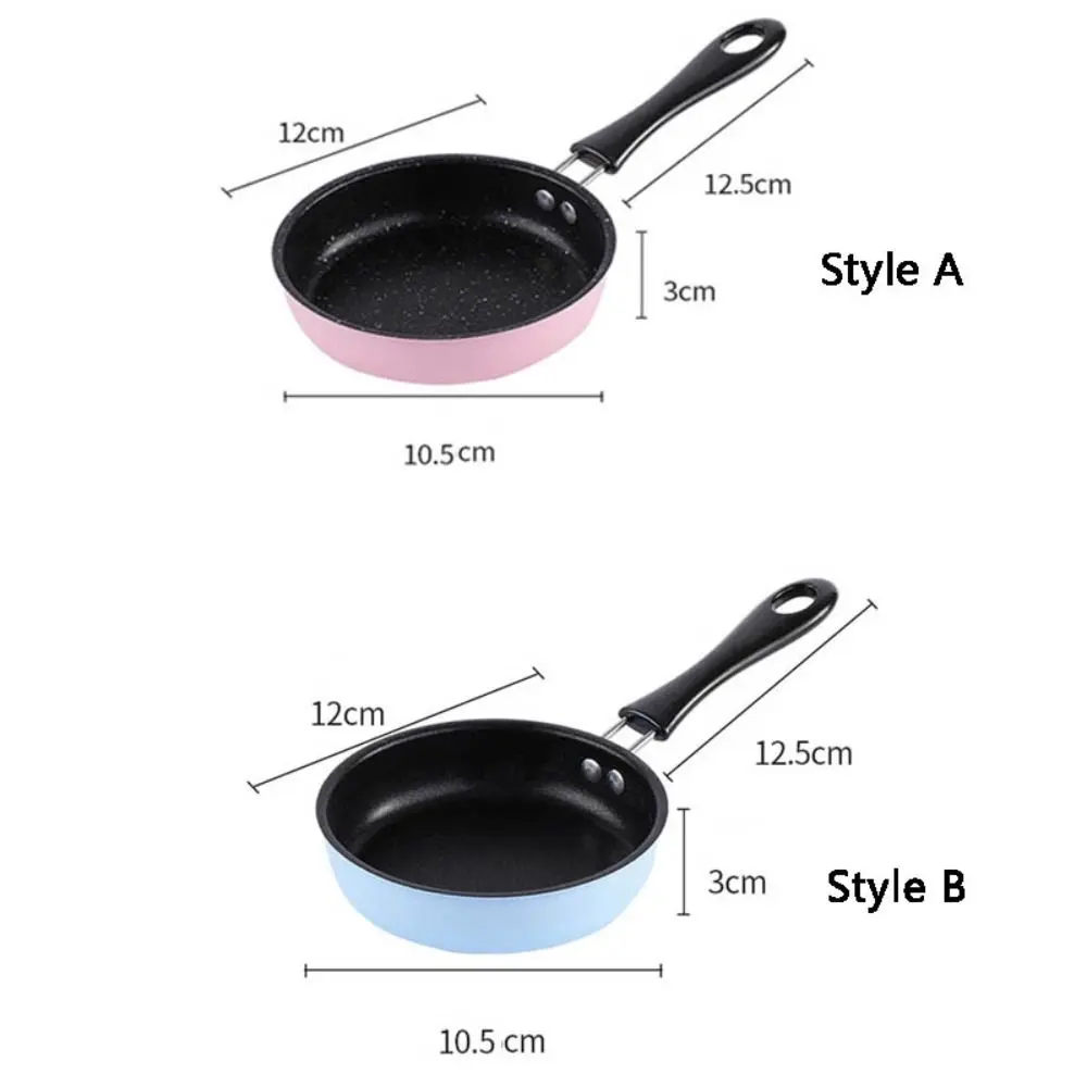 Cookware 12cm Mini Non-stick Pan Long Handle with Anti-stick Coating Fry Egg Pan Lightweight Professional Omelette Pot Pancake