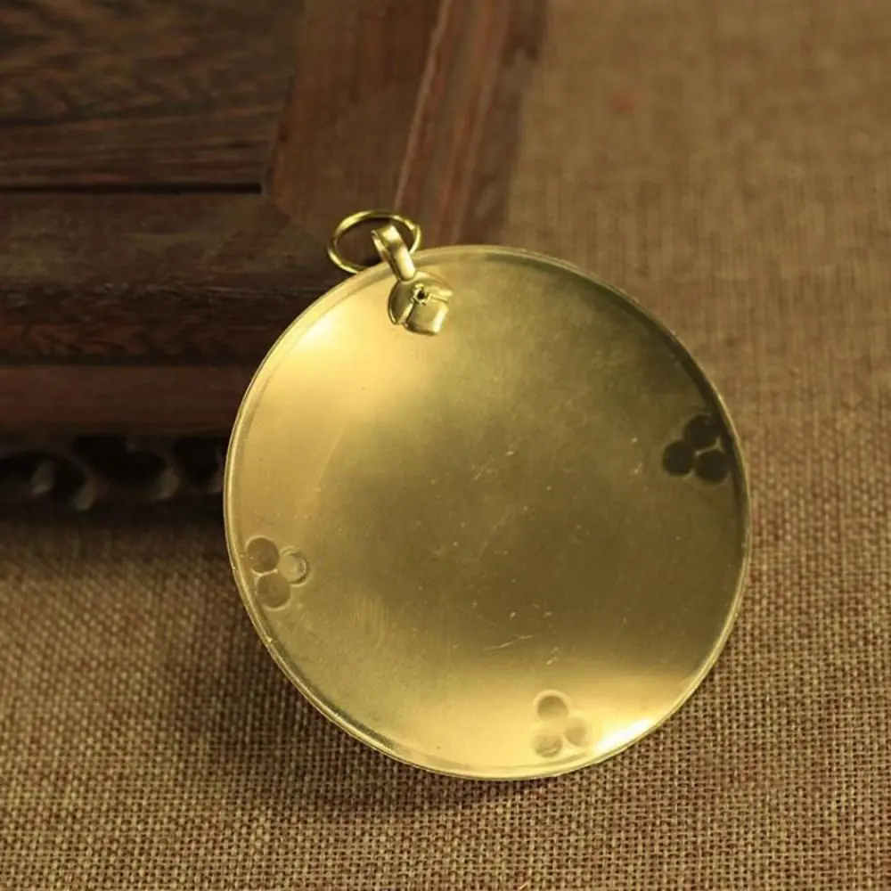 Auspicious Brass Bagua Hanging Mirror Bumpy Surface Pure Copper Convex Mirror Pendant Dual-use Mirror Gossip Mirror Ornament