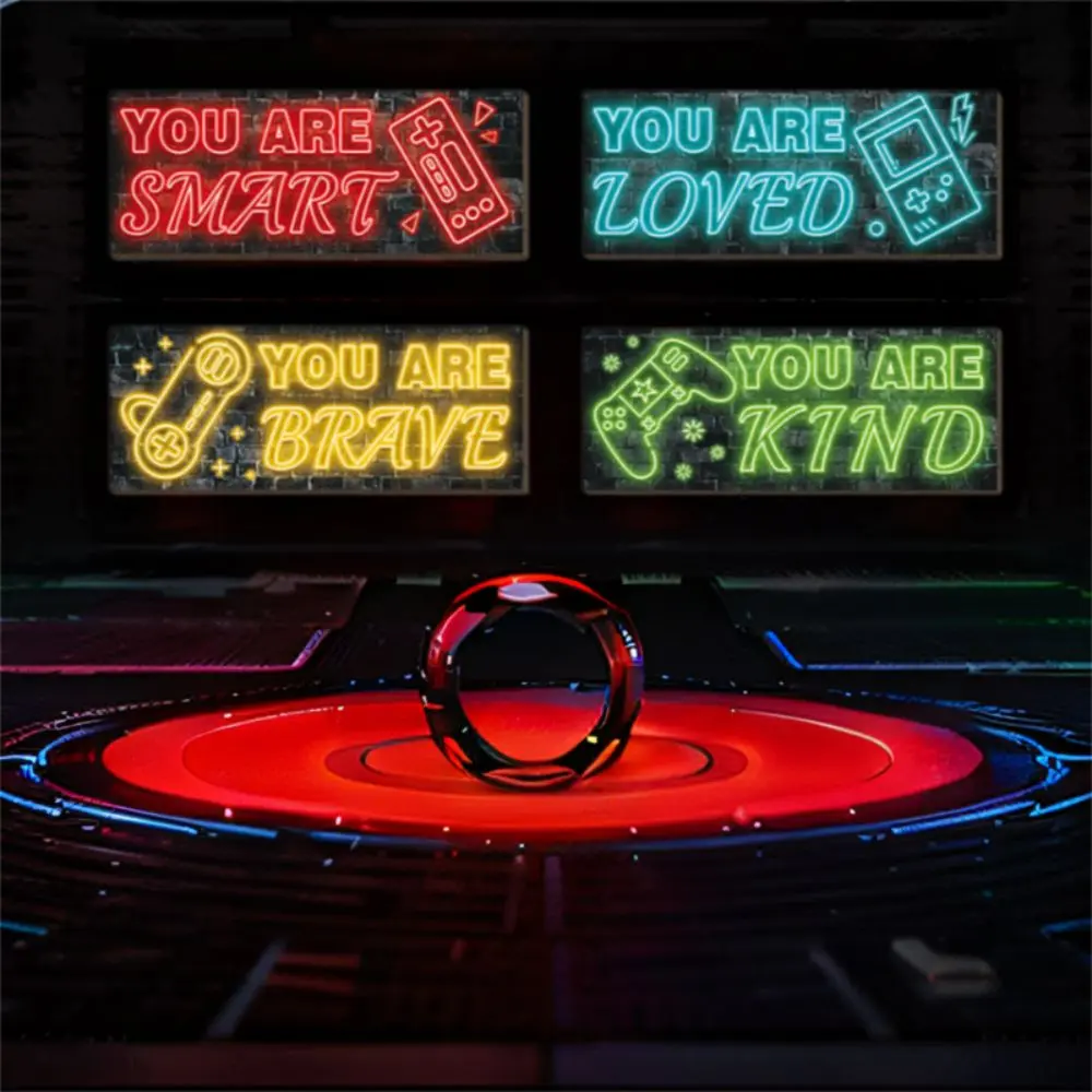 Durable Cartoon Neon Light Game Sign American Funny Game Console Wall Ornament E-sports Wooden Hanging Board For Boy