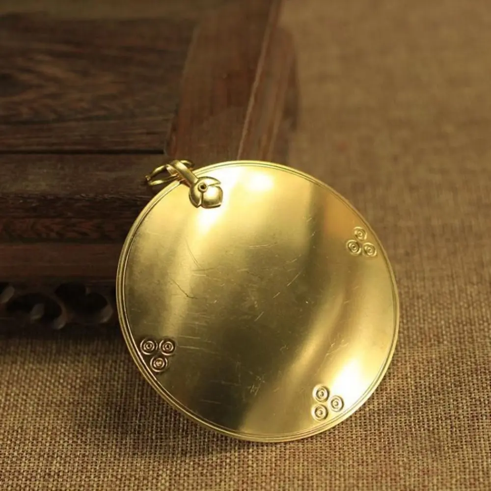 Auspicious Brass Bagua Hanging Mirror Bumpy Surface Pure Copper Convex Mirror Pendant Dual-use Mirror Gossip Mirror Ornament