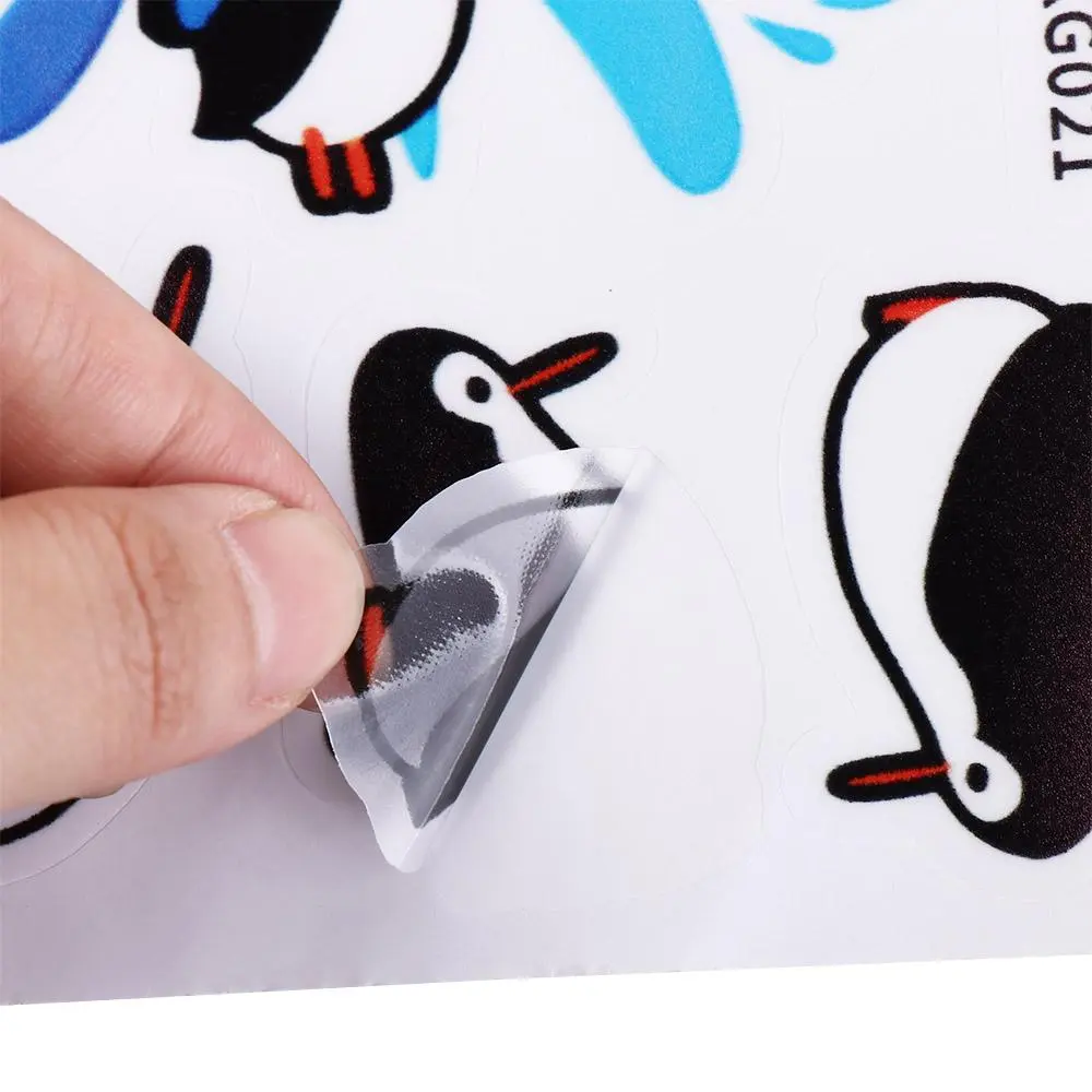 Vinyl Penguin Switch Stickers Cute Removable Penguin Diving Wallpaper Luxury Cartoon Wall Stickers Suitcase Water Bottle