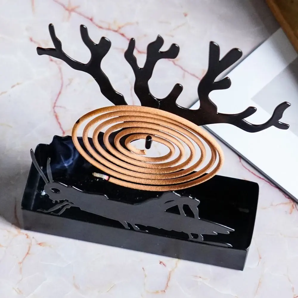Unique Reusable Animal Incense Stand With Tray Iron Art Vertical Mosquito Coil Holder Easy to Clean Mosquito Coil Box Home Decor