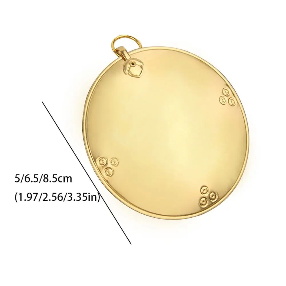Auspicious Brass Bagua Hanging Mirror Bumpy Surface Pure Copper Convex Mirror Pendant Dual-use Mirror Gossip Mirror Ornament